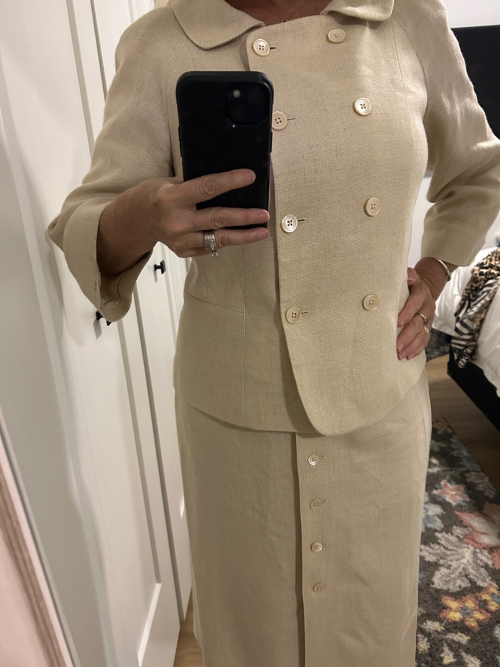 Vintage Brooks Brothers 2-Piece Double Breasted Top with Pencil Skirt |SZ 10/12 - Picture 11 of 14